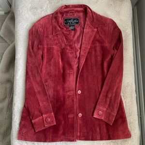Atelier Red Suede Jacket - Women’s Medium - Atelier by B Thomas - good preloved